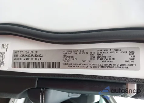 2023 Jeep Grand Cherokee L Limited 4X4 из США, поврежденный, VIN 1C4RJKBG2P8876123